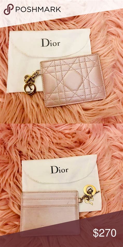 dior card holder pink|dior card holder keychain.